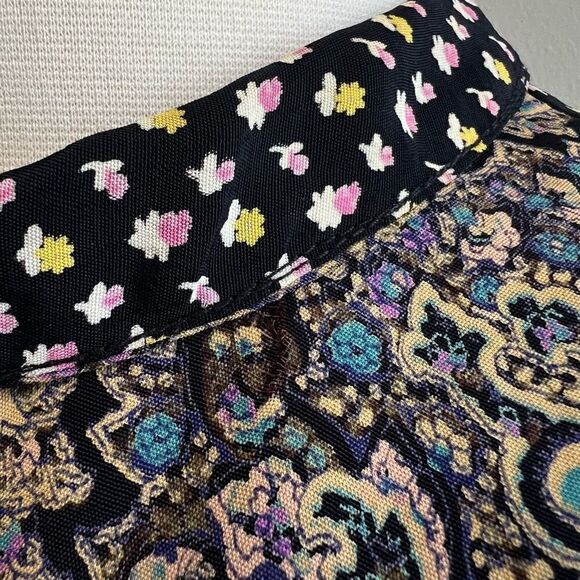 Vintage 80s Tarus II Women’s 10 Victorian Tie Midi Dress Cottagecore Floral USA - Picture 13 of 14